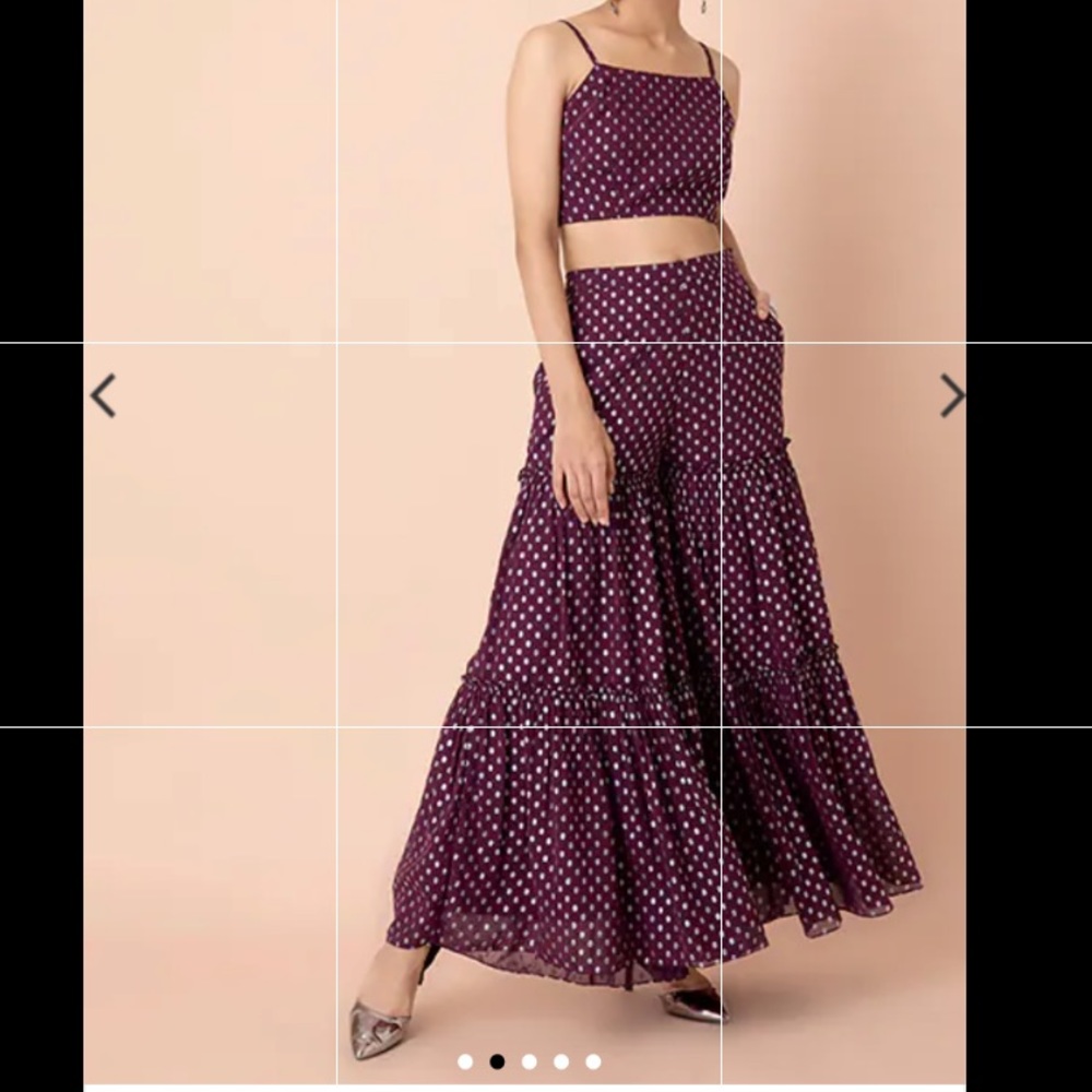 Indian sharara pants and crop top